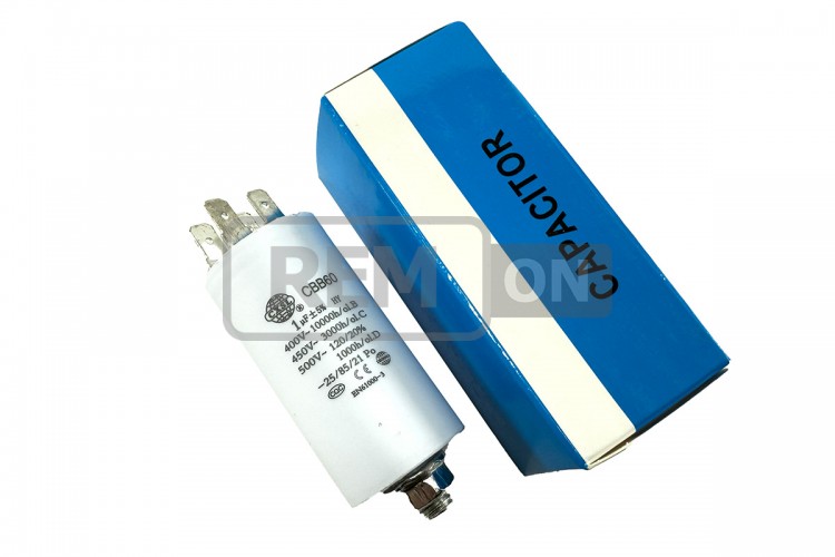 Конденсатор CBB60 1 мкФ 450V, з гайкою